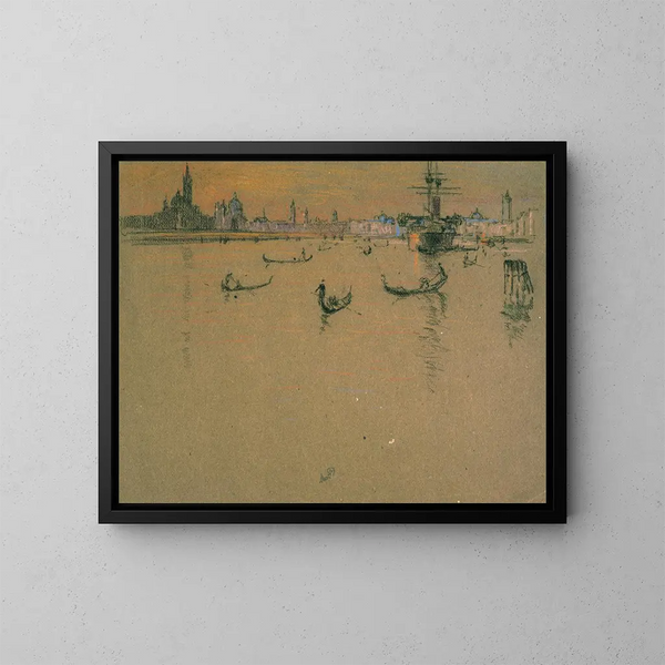 Lagune de Venise - Joseph Pennell — kehystetty taideteos seinällä