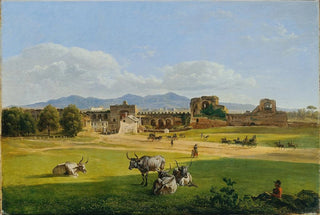 Joseph Rebell - Die Porta San Giovanni gegen Frascati CampagnaLandschaft.webp