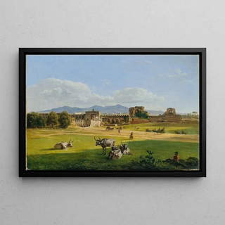 Joseph Rebell - Die Porta San Giovanni gegen Frascati CampagnaLandschaft.webp