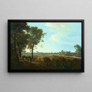 Joseph Rebell - Szene aus den Napoleonischen Kriegen Der Beginn des Brckenkopfes in der Lobau.webp