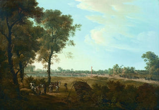 Joseph Rebell - Szene aus den Napoleonischen Kriegen Der Beginn des Brckenkopfes in der Lobau.webp