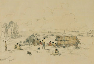 Joseph Selleny - MaoriDorf am Fluss Mangatawhiri Auckland Neuseeland.webp