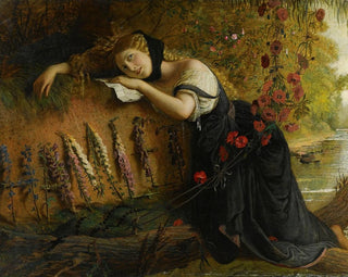 Ophelia - Joseph Severn — näkymä teoksesta