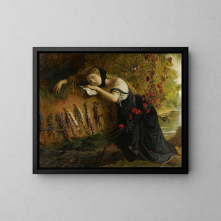 Ophelia - Joseph Severn — kehystetty taideteos seinällä