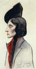 Portrait de Clara Fasano - Joseph Stella — näkymä teoksesta