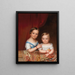 Portrait de deux enfants de la famille Clemens Bachofen von Echt - Joseph Weidner — kehystetty taideteos seinällä