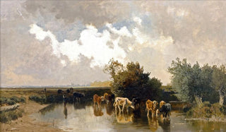 Joseph Wenglein - Khe an der Trnke bei Abendstimmung.webp