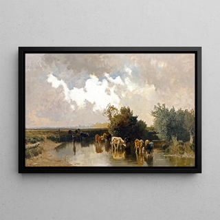 Joseph Wenglein - Khe an der Trnke bei Abendstimmung.webp