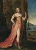 Portrait d'une dame en pied en Diane dans un paysage rocheux - Joseph Werner le Jeune — näkymä teoksesta