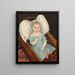 Bébé dans un panier en osier - Joseph Whiting Stock — kehystetty taideteos seinällä