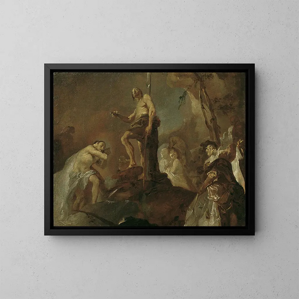 Le Baptême du Christ - Joseph Winterhalder le Jeune — kehystetty taideteos seinällä