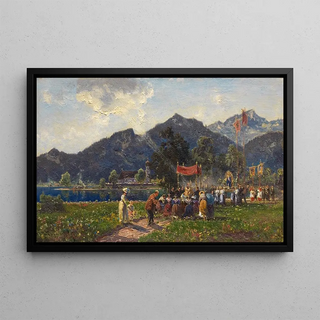 Joseph Wopfner - Prozession am Walchensee.webp