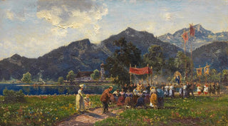 Joseph Wopfner - Prozession am Walchensee.webp