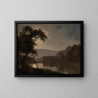 Joseph Wright of Derby - A moonlit landscape.webp