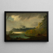 Derwent Water -maalaus Skiddaw kauempana - Joseph Wright de Derby — kehystetty taideteos seinällä