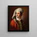 Portrait d'un gentleman en manteau rouge bordé de fourrure - Joseph Wright de Derby — kehystetty taideteos seinällä