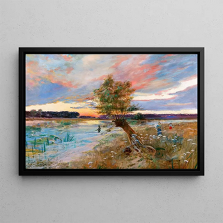 Joseph von Karmanski - A River at Sunset.webp