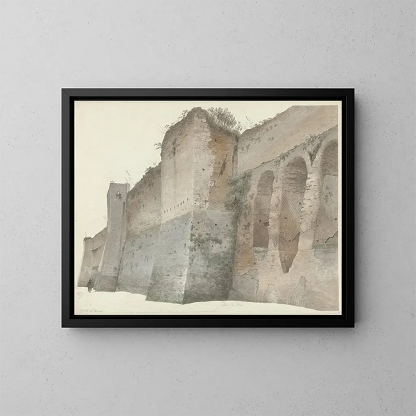 Le mur aurélien à Rome - Josephus Augustus Knip — kehystetty taideteos seinällä