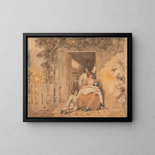 Joshua Cristall - Family Posed in Front of a Doorway.webp