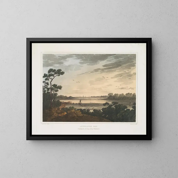 Baie de Lynnhaven, Virginie - Joshua Shaw — kehystetty taideteos seinällä