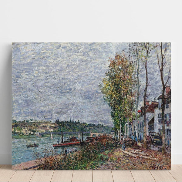 Maalauksen jäljennös Maisema Pilvinen päivä Saint-Mammèsissä - Alfred Sisley