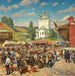 Päivän markkinat Plyosissa - Alexander Vladimirovich Makovsky — esillä sisätilassa