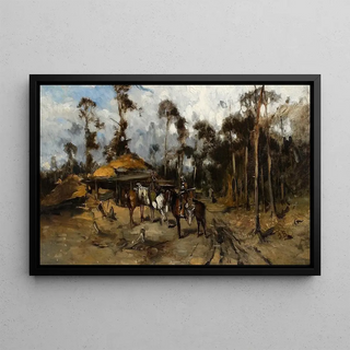 Jozef Brandt - Horsemen in the woods sketch.webp