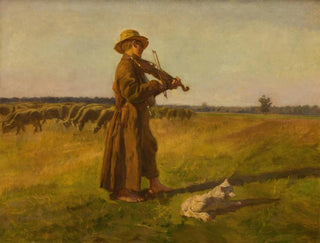 Le Pêcheur de vaches - Józef Chełmoński — näkymä teoksesta