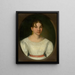 Portrait d'une jeune femme en blanc Mme Zgolay - Józef Czauczik — kehystetty taideteos seinällä