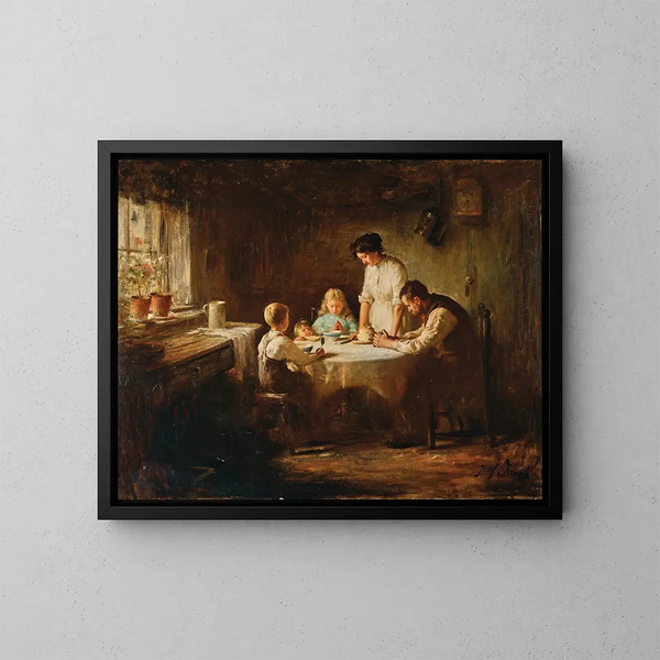 Bénédiction de la table - Jozef Israëls — kehystetty taideteos seinällä