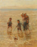 Enfants jouant dans les vagues - Jozef Israëls — näkymä teoksesta