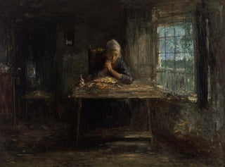 La Grâce avant les repas - Jozef Israëls — näkymä teoksesta