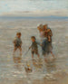 Enfants de la mer Enfants jouant dans les vagues - Jozef Israëls — näkymä teoksesta