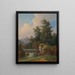 Paysage avec château et barrage - Jozef Jon — kehystetty taideteos seinällä