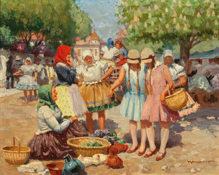 Au marché - Jozef Teodor Mousson — näkymä teoksesta