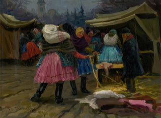 Sur le marché - Jozef Teodor Mousson — näkymä teoksesta