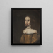 Hedvig Eleonora 1636-1715 Princesse de Holstein-Gottorp Reine de Suède - Jürgen Ovens — kehystetty taideteos seinällä