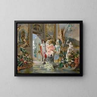 Manières rococo - Juan Antonio González — kehystetty taideteos seinällä