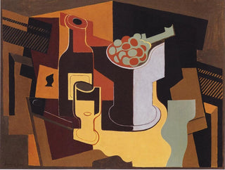 Bouteille et bol de fruits - Juan Gris — näkymä teoksesta