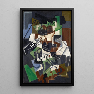 Juan Gris - Fruit bowl pipe and newspaper.webp