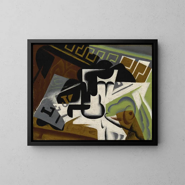 Journal et compotier - Juan Gris — kehystetty taideteos seinällä