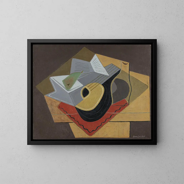 La Mandoline noire - Juan Gris — kehystetty taideteos seinällä