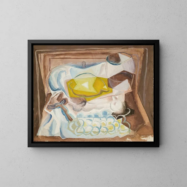 Luontoaiheinen asetelma - Juan Gris — kehystetty taideteos seinällä