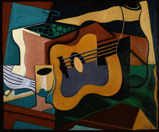 Luontoaiheinen kuollut luuranko ja kitara - Juan Gris — näkymä teoksesta