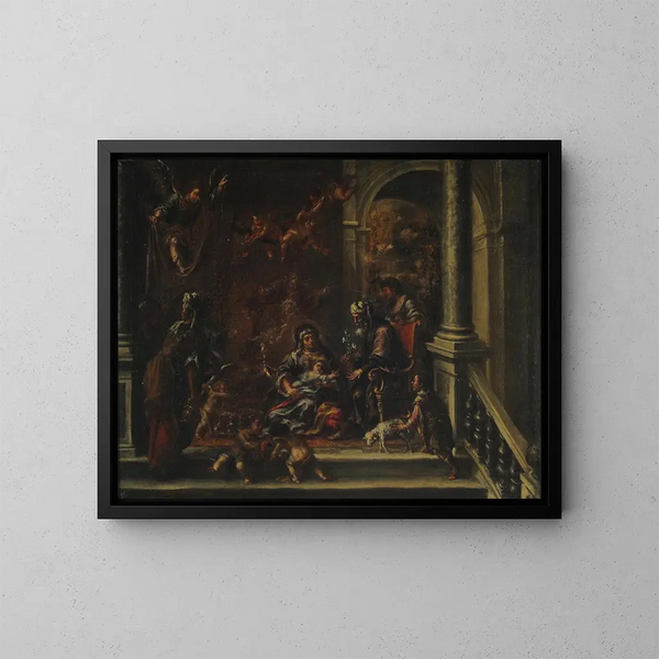 La naissance de la Vierge - Juan de Valdés Leal — kehystetty taideteos seinällä