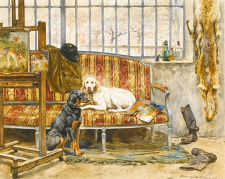 Les Chiens de l'artiste - Jules-Bertrand Gibert — näkymä teoksesta