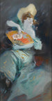 Portrait d'une dame - Jules Chéret — näkymä teoksesta