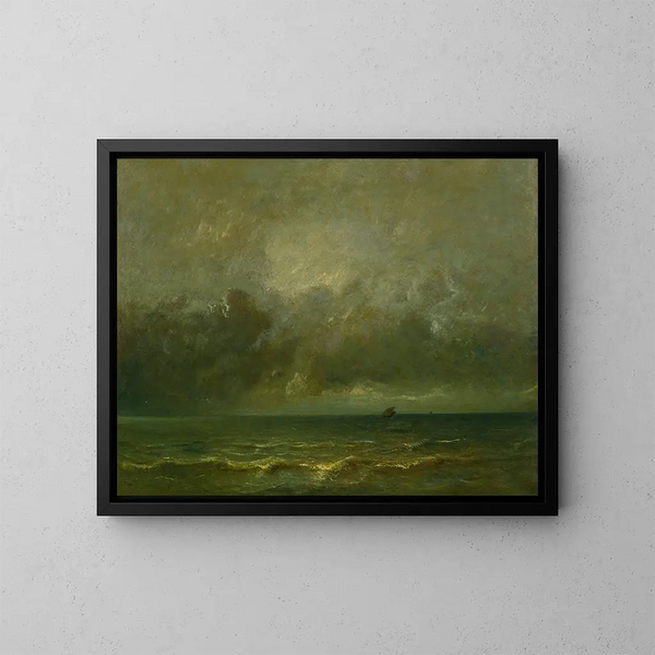 Le calme avant la tempête - Jules Dupré — kehystetty taideteos seinällä