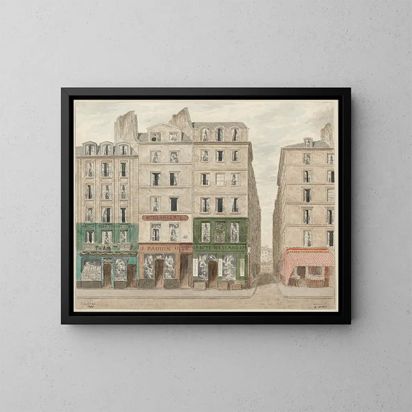Rue Galande, N° 15, 19, 5. arrondissementti - Jules Gaildrau — kehystetty taideteos seinällä
