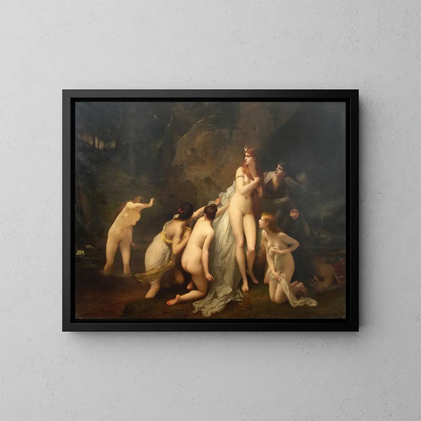Diane surprise - Jules Joseph Lefebvre — kehystetty taideteos seinällä
